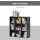 image 4 of HOMCOM 3-tier 9 Cubes Storage Unit Particle Board Cupboard Bookcase Organiser Home Office Shelves, Black