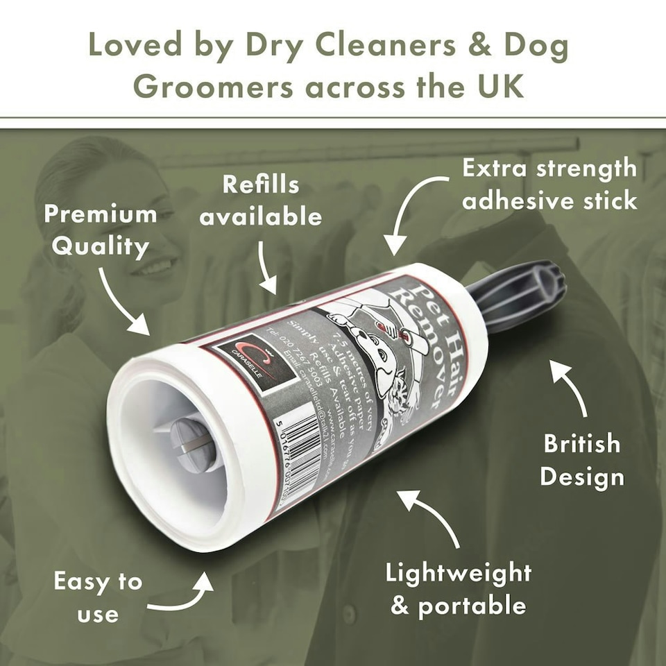 image 1 of 3 x Caraselle Pet Hair Remover Lint ROLLERS & 20 REFILLS (total 172.5 metres)