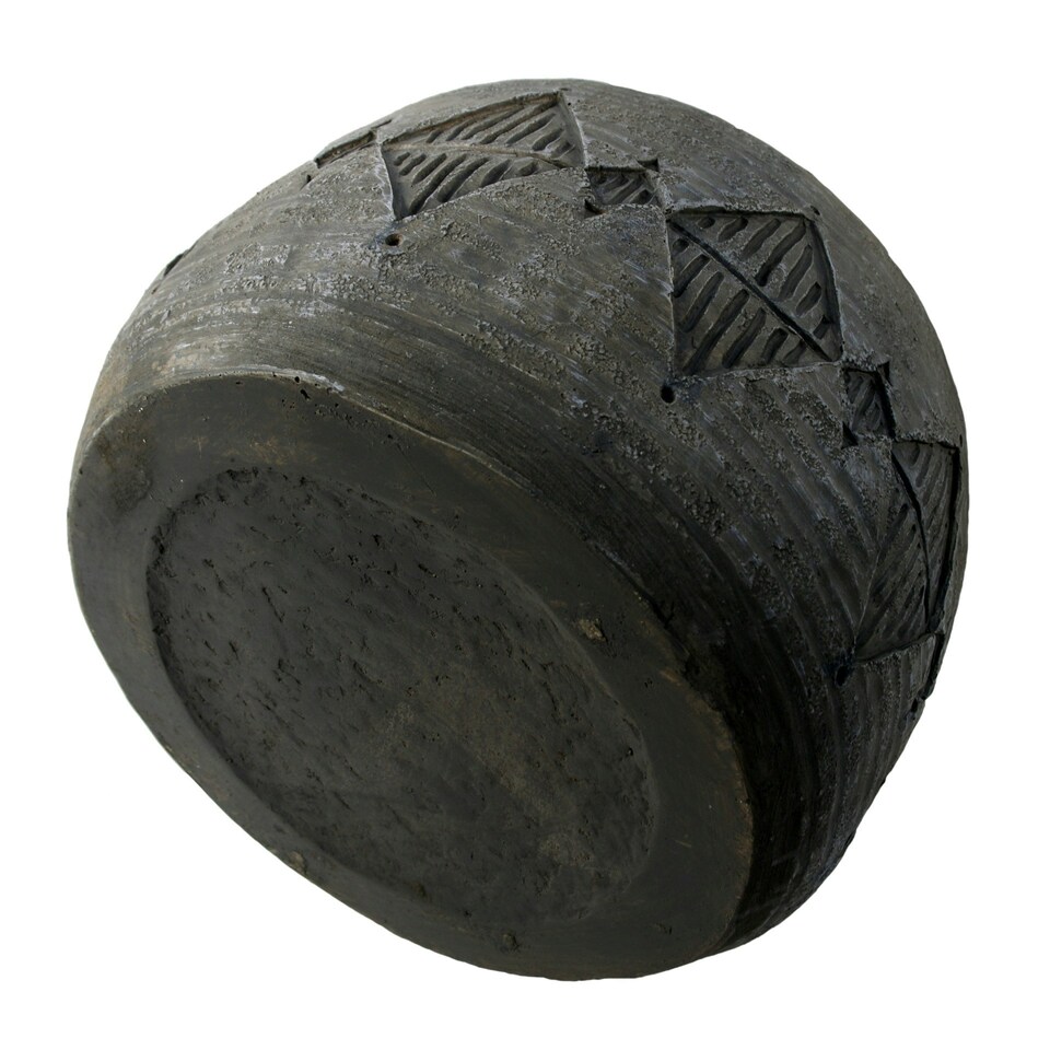 image 1 of Large Composite Diamond Planter Grey