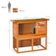 image 7 of Pawhut 90cm 2 Tiers Rabbit Hutch Wooden Pet Cage Run Vintage Bunny House