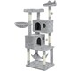 image 1 of Yaheetech 163 cm Large Cat Tower with Condos Platform Perch Light Grey