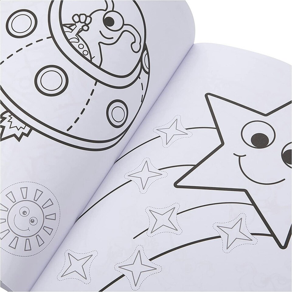 image 1 of Orchard Toys Outer Space Sticker Colouring Book