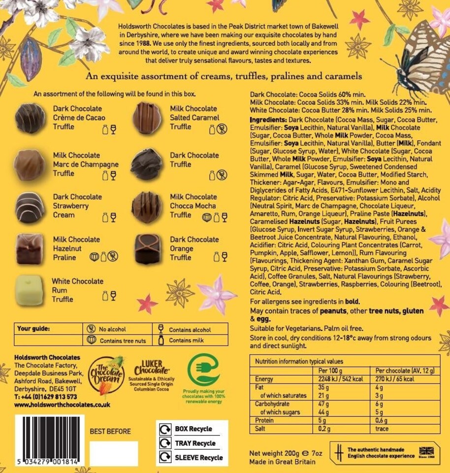 image 1 of Holdsworth Chocolates Happy Birthday | 200g