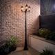 image 3 of ValueLights Black 3 Way IP44 Outdoor Garden Post Light Warm White Bulbs | Black