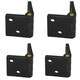 image 1 of Black Reinforced Nylon Plastic Hinge 38x67mm Italian Made Industrial Quality 4PK Black