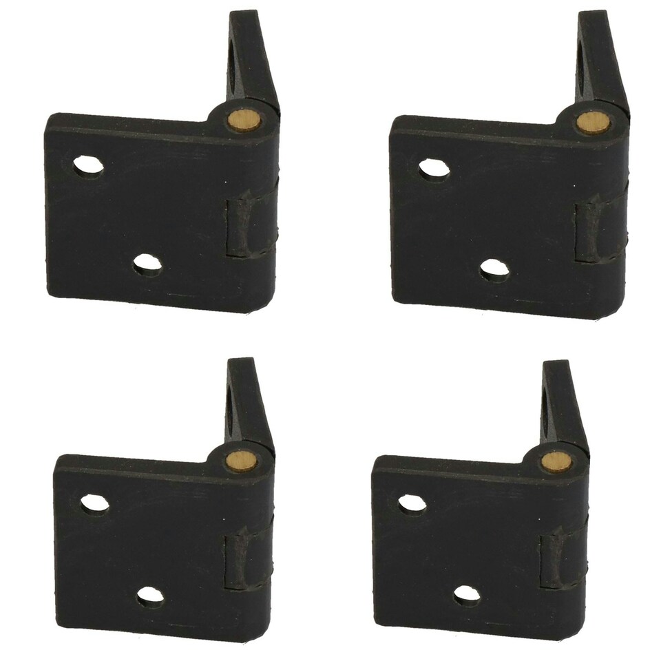 image 1 of Black Reinforced Nylon Plastic Hinge 38x67mm Italian Made Industrial Quality 4PK Black