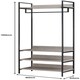 image 4 of Alva Open Wardrobe with 4 Shelves Grey | Grey Oak