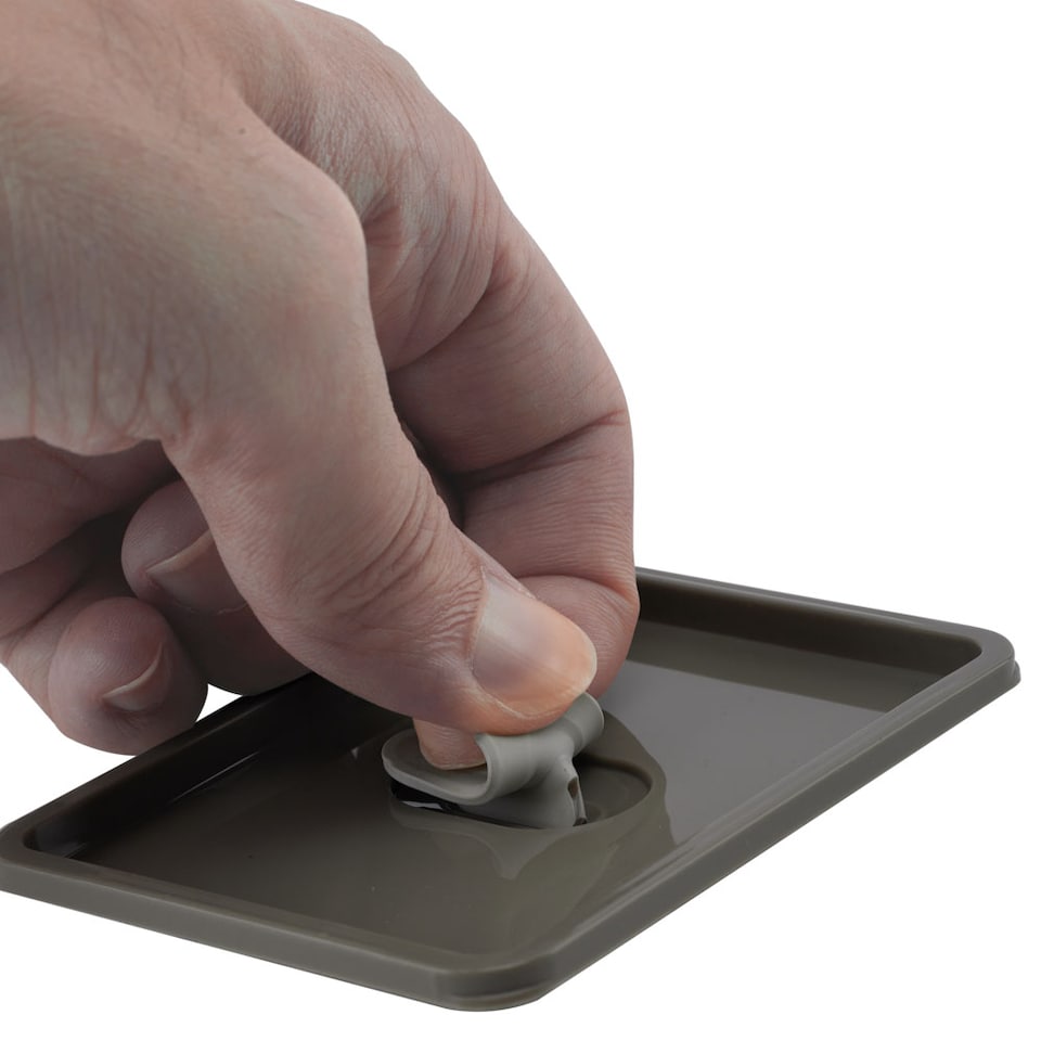 image 1 of Living and Home 3-Layer Bento-Style Plastic Lunch Box with Cutlery,Grey | Grey