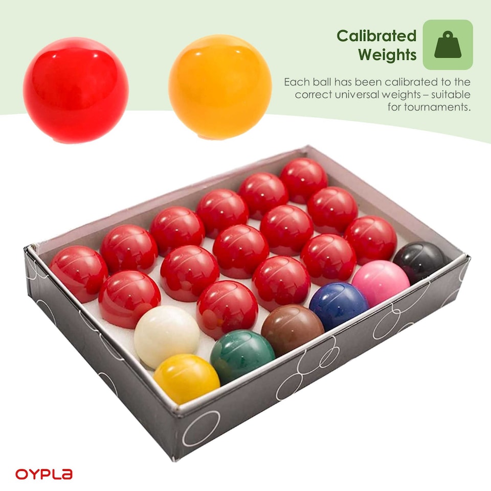 image 1 of Full Size Regulation 22 Snooker Billiard Ball Set | Multi