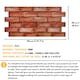 image 8 of NOVECRAFTO 3D Brick Effect Wall Panels – 6 PVC Sheets, Covers 2.76 sqm (29.76 sq ft), 96x48cm Each – Reddish Brown Faux Brick Cladding for Interior Walls