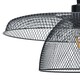image 4 of First Choice Lighting Set of 2 Cassidy Large Layered Black Mesh Ceiling Pendant Lights Black