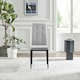 image 4 of Furniturebox Paloma 2x Grey Fabric Black Legs Dining Chair
