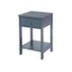 image 4 of Options 1 Drawer Petite Bedside Cabinet - Shaker-Style Nightstand for Bedrooms | Blue | Blue | 1