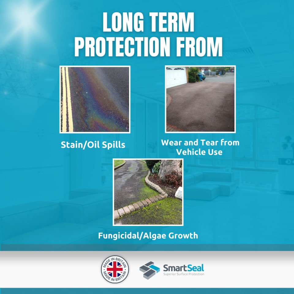 image 1 of Tarmaseal Tarmac Restorer, Black, Tarmac Sealer, Superior to Tarmac Paint, Protect Driveway, Restore Lost Colour and Resins, 2x5L