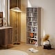 image 7 of HOMCOM CD Storage Unit DVD Tower Blu-ray Storage Shelf for Living Room | Brown | Natural wood finish