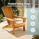 image 6 of Vonhaus Hudson Folding Adirondack Garden Chair with Teak Oil Acacia Wooden Finish