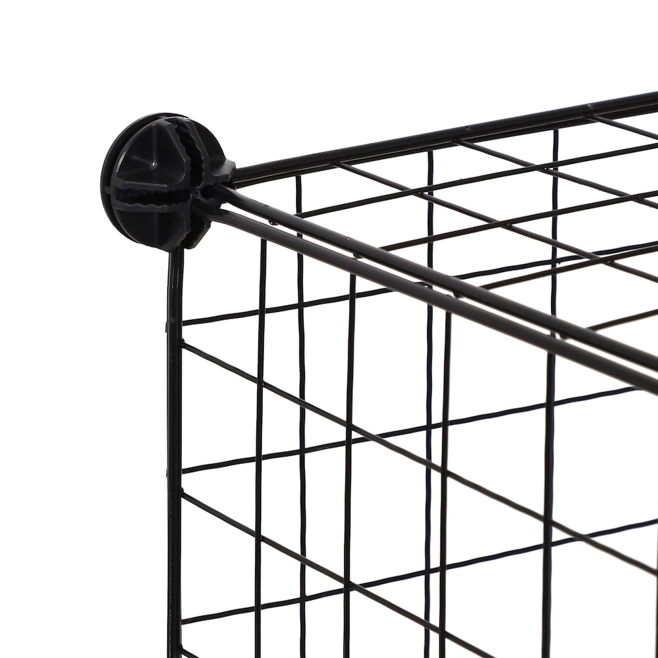 image 1 of HOMCOM DIY 6 Cube Metal Wire Rack Interlocking Storage Cabinet Living Room Organiser Display Shelves Black