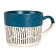 image 5 of Nicola Spring Ceramic Dipped Dash Coffee Mugs - 475ml - Blue - Pack of 6 | Blue | Blue | 6