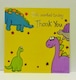 image 3 of Pack of 10 Thank You Dinosaur Design Card Sheets Birthday Party