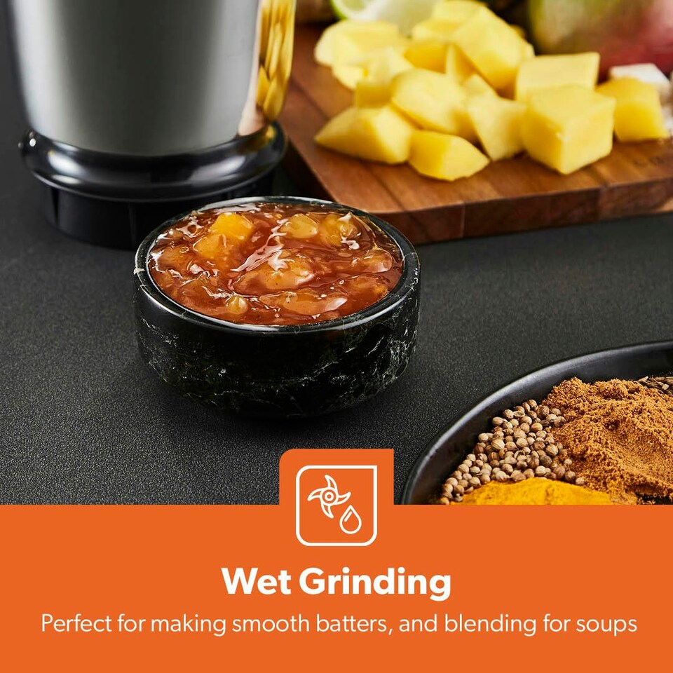 image 1 of GEEPAS 600W 3-in-1 Mixer Grinder | Stainless Steel Jars, Blades Red