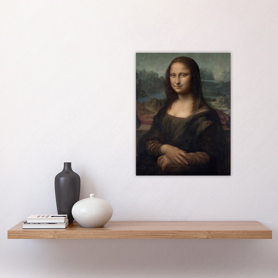 image 1 of Portrait of Mona Lisa del Giocondo da Vinci Wall Art Poster Print 12X16"