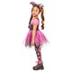 image 3 of Bristol Novelty Girls Harlequin Costume - Black/Pink/Multicoloured - 3-4 Years 3