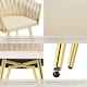 image 5 of Dining Chair Astano - padded, velvet, knot design, continuous backrest | Cream | sand-colored/gold | One Size | 2