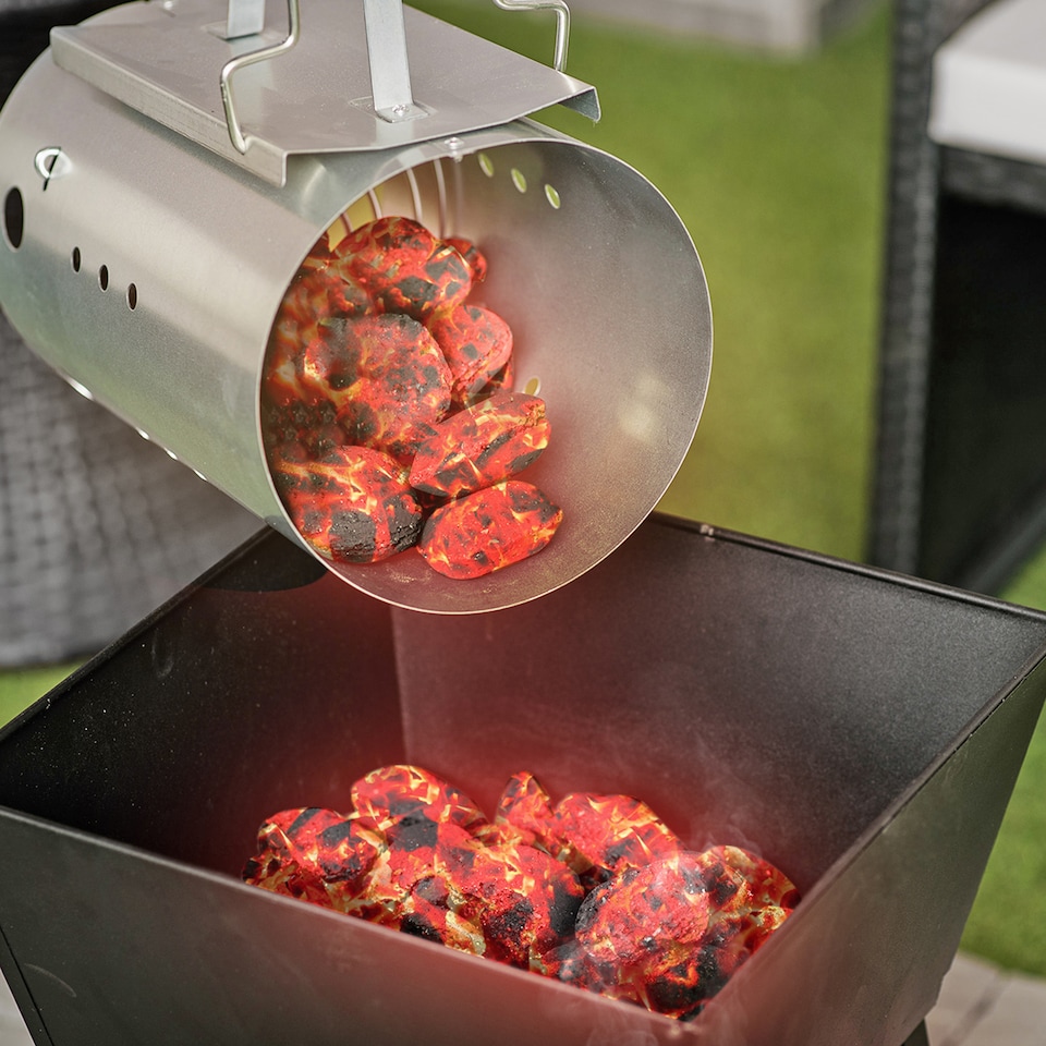 Charcoal Chimney Starter with a Handle - Tesco Groceries