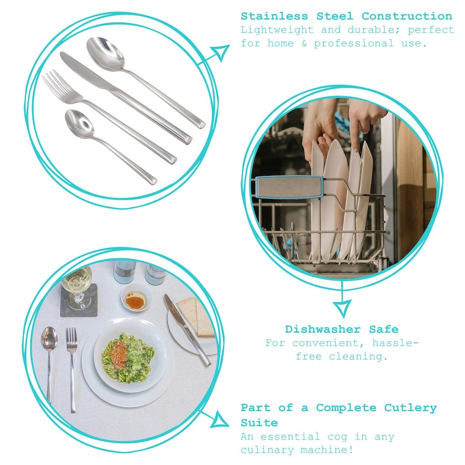 image 1 of Argon Tableware Tondo Stainless Steel Dinner Forks - 21.5cm - Pack of 6 | Silver | Silver