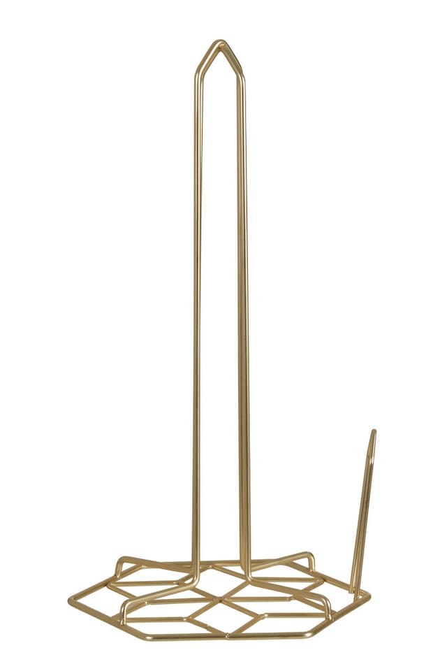 image 1 of Vertex Kitchen Roll Holder With Matte Gold Finish