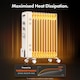 image 6 of VonHaus Oil Filled Radiator 11 Fin Portable Electric Heater White