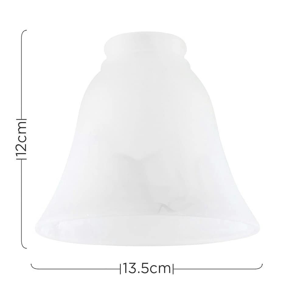 image 1 of ValueLights 3 Pack White Tapered Bell Shape Ceiling Pendant Shades