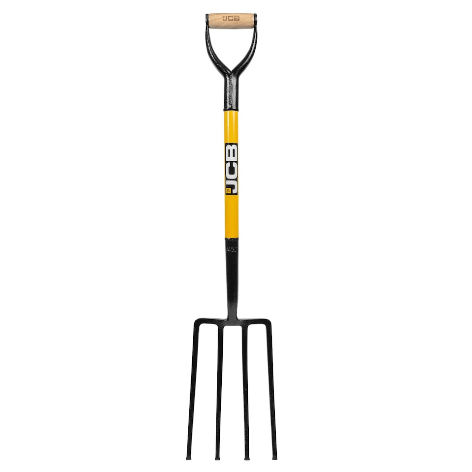 image 1 of JCB Professional Solid Forged Contractor Garden Fork Heavy-Duty Steel 190 x 280mm JCBCF01
