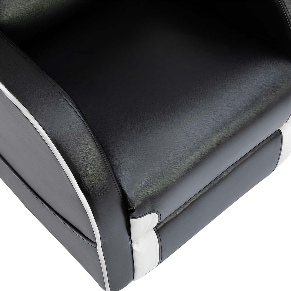 image 1 of Ranger S Faux Leather Recliner Armchair Sofa Cinema Gaming Chair (White)