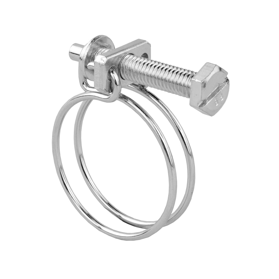 image 1 of KCT Universal 24-28mm Double Wire Clips for Hose Pipe - 2 Pack
