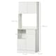 image 3 of HOMCOM Kitchen Cupboard w/ Hutch Pantry Storage Cabinet, Microwave Shelf