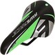 image 3 of AWE Unisex-Youth Junior MTB Green/Black/Silver Bike Seat/Saddle With Steel Rails