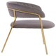 image 3 of Interiors by Premier Soft Mink Velvet Dining Chair, Modern Dining Armchair, Mink and Gold Luxury Dining Chair for Home, Lounge
