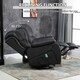 image 4 of HOMCOM Massage Recliner Chair Manual Reclining Chair with Footrest Remote Black