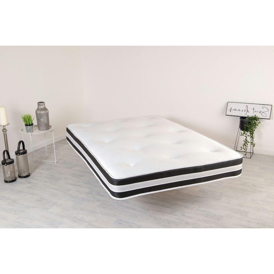 image 1 of 3D Quilted Tuft Mattress - 20cm Deep, Soft Comfort, Airflow Border | Black | King