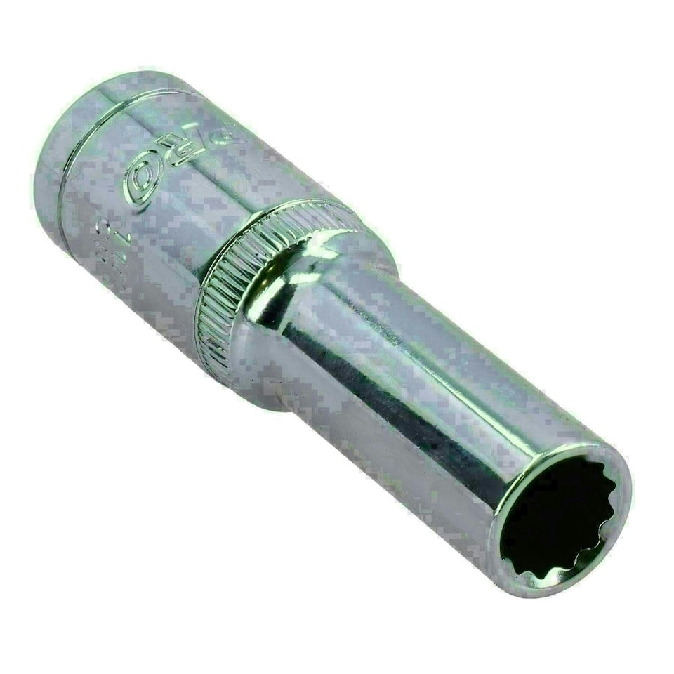 image 1 of 11mm 1/2in Drive Double Deep Long Reach Metric Socket 12 Point Sided Bi-hex