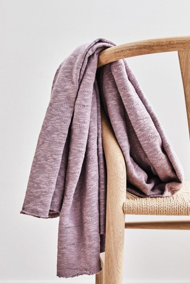 Mind The MAKER Lilac Slub Jacquard Sweater Knit Stretch Dressmaking Fabric per metre - 120cm / 47" Wide
