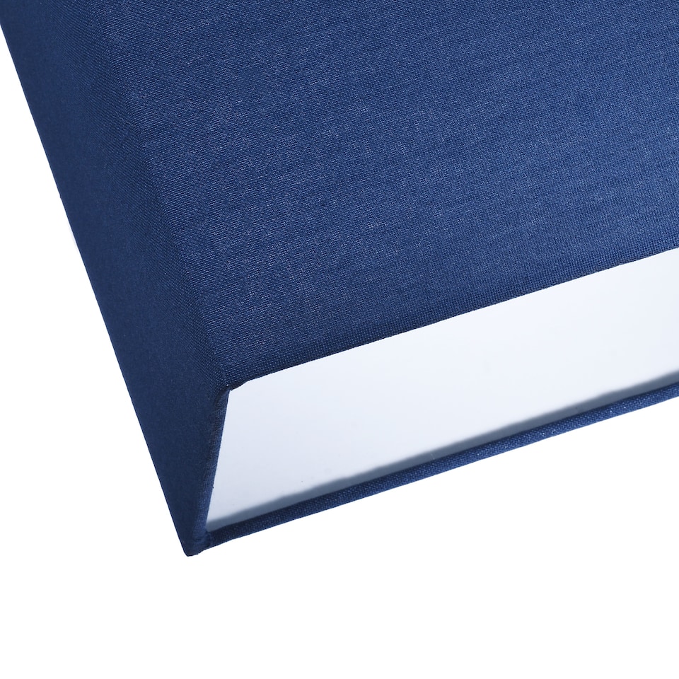 image 1 of Contemporary and Stylish Navy Midnight Blue Linen Fabric Rectangular Lamp Shade | Blue | 12"