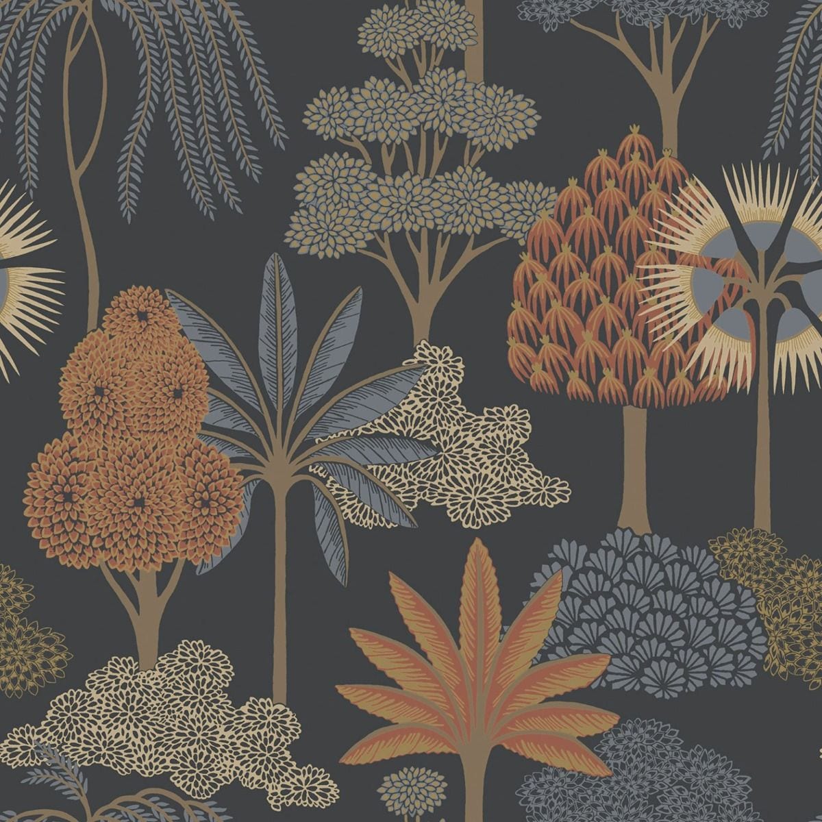 Belgravia Akiko Floral Wallpaper Blue Blue 1