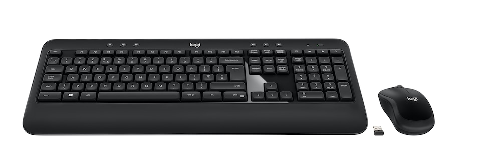 image 1 of Logitech Wired QWERTY UK English Layout Keyboard & Mouse Combo - Black