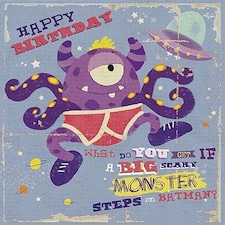 Monster Birthday Card For Kids Includes 7 Jokes