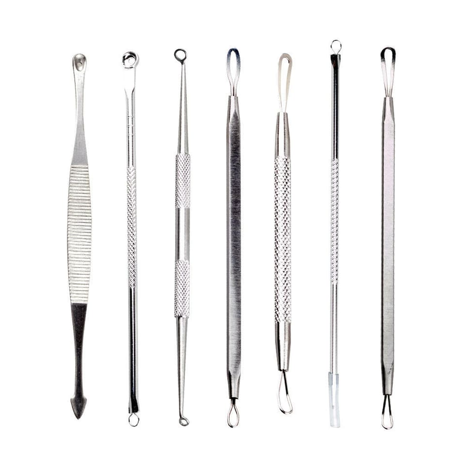 image 1 of Blackhead Remover Set, Pimple Extractor Tool with Case Comedone - 7pcs