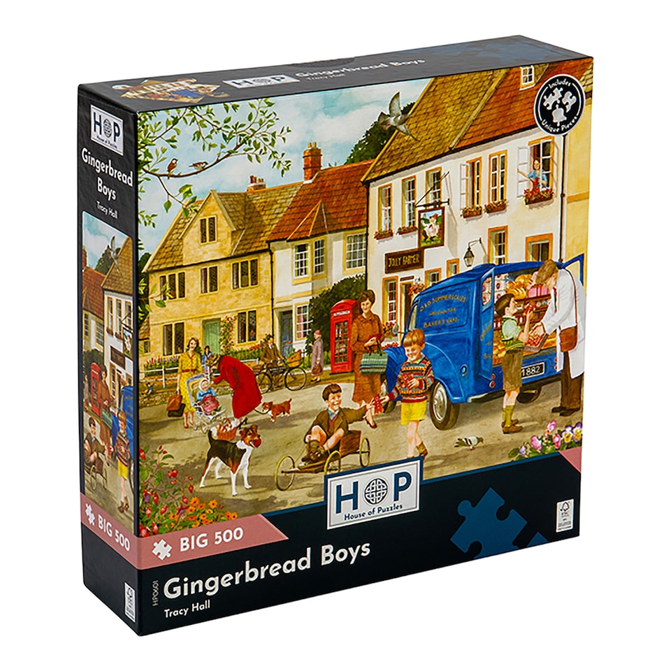 image 1 of Gingerbread Boys BIG 500 Piece Jigsaw Puzzle
