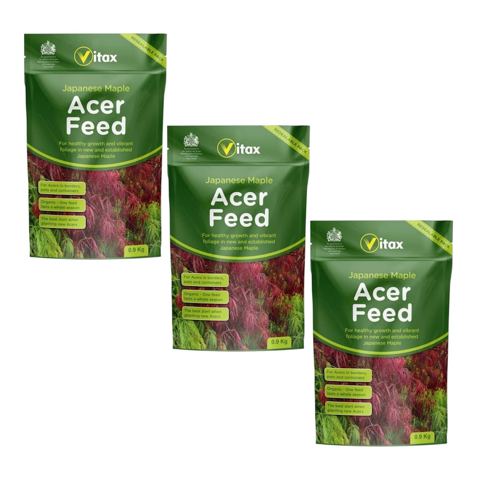 image 1 of Vitax Acer Feed Japanese Maple Tree Organic Plant Feed Healthy Growth Vibrant Foliage 0.9kg Pack of 3