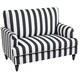 image 1 of HOMCOM Cuddle Chair with Stripe, Armchair for Living Room, Black and White 